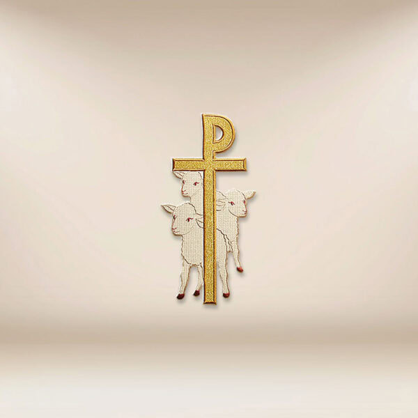 Embroidered appliqué "PX with Lambs"