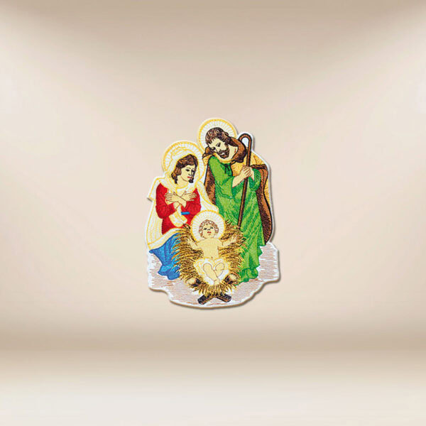embroidered application Holy Family