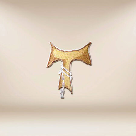 Embroidered application of the Franciscan Tau Cross