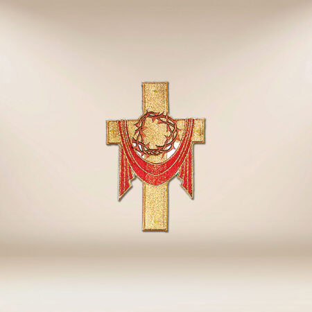 Embroidered appliqué "Cross with thorns"