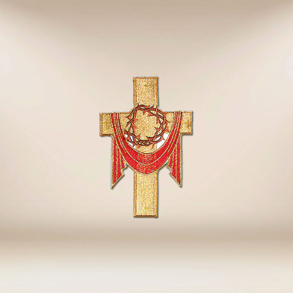 Embroidered appliqué "Cross with thorns"
