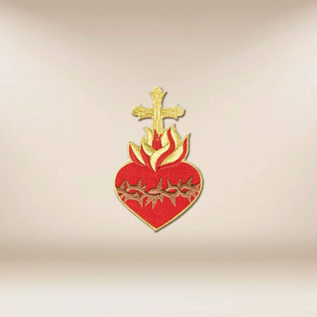 Embroidered appliqué "Heart with thorns"