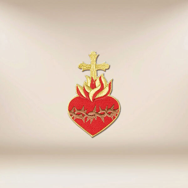 Embroidered appliqué "Heart with thorns"