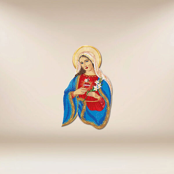 Embroidered appliqué "Heart of Mary"