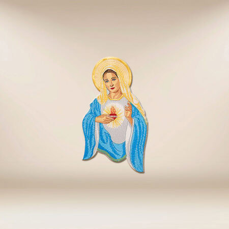 Embroidered appliqué "Heart of Mary"