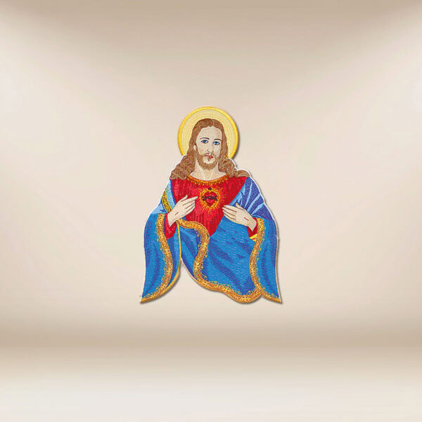 Embroidered appliqué "Heart of Jesus"