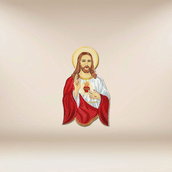Embroidered appliqué "Heart of Jesus"