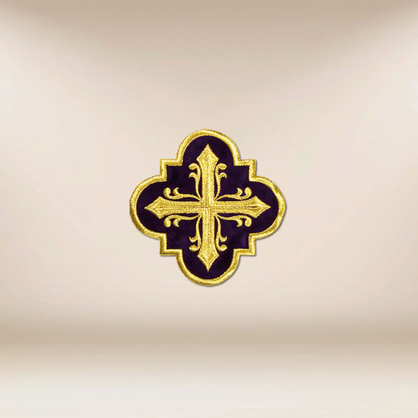 Embroidered appliqué on plush "Cross"