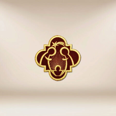 Embroidered appliqué on plush "Nativity scene"