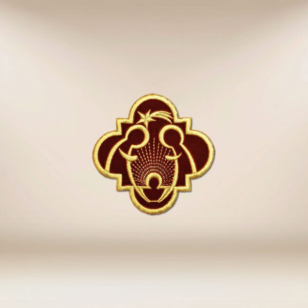 Embroidered appliqué on plush "Nativity scene"