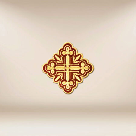 Embroidered appliqué on plush "Cross"