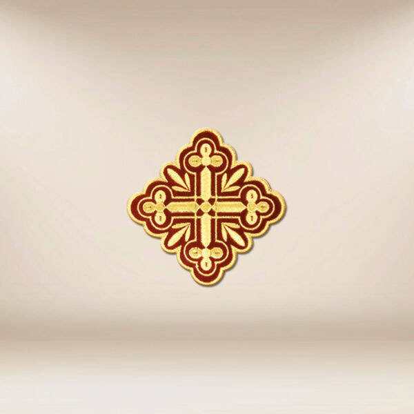 Embroidered appliqué on plush "Cross"