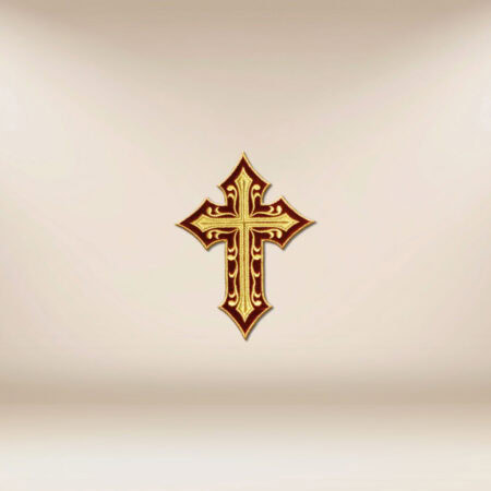 Embroidered appliqué on plush "Cross"