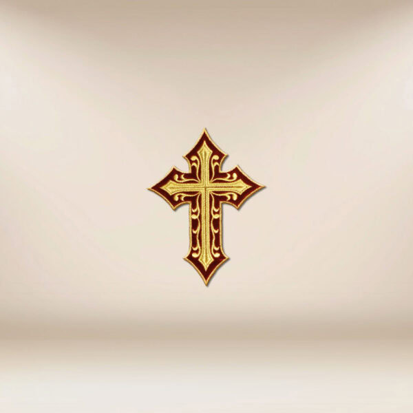 Embroidered appliqué on plush "Cross"