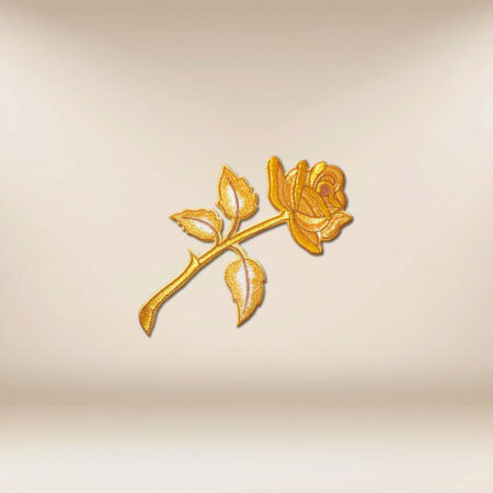 Embroidered Appliqué "Golden Rose"