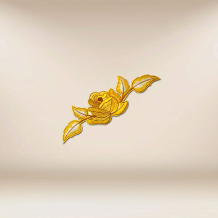 Embroidered Applique "Golden Rose"