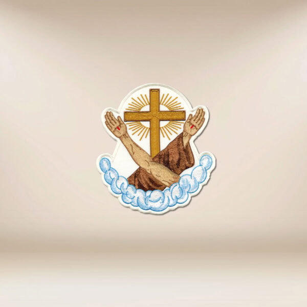 Embroidered appliqué "Peace and Goodness"