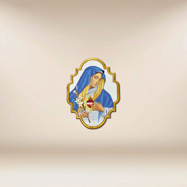 Embroidered appliqué "Our Lady"