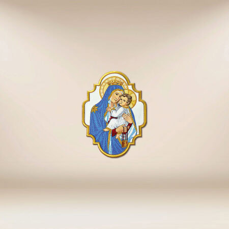 Embroidered appliqué "Mother with Child"