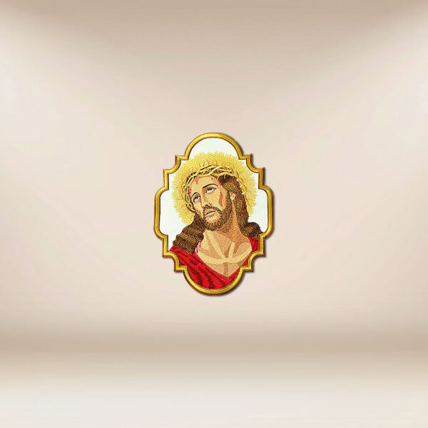 Embroidered appliqué "Suffering Jesus"