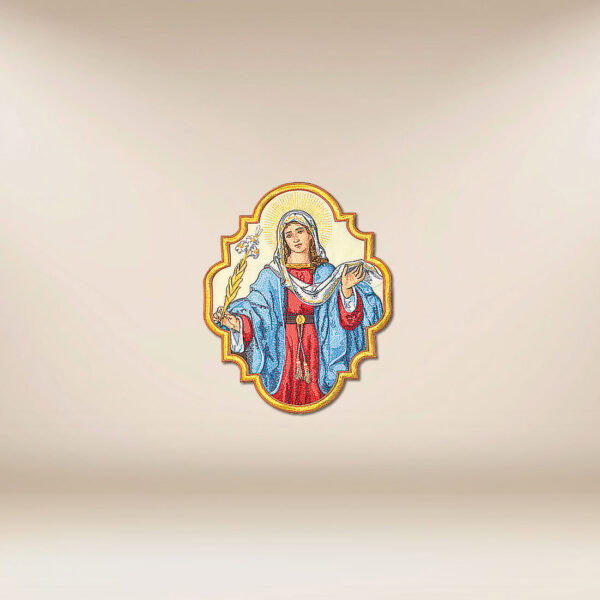Embroidered appliqué "Our Lady"