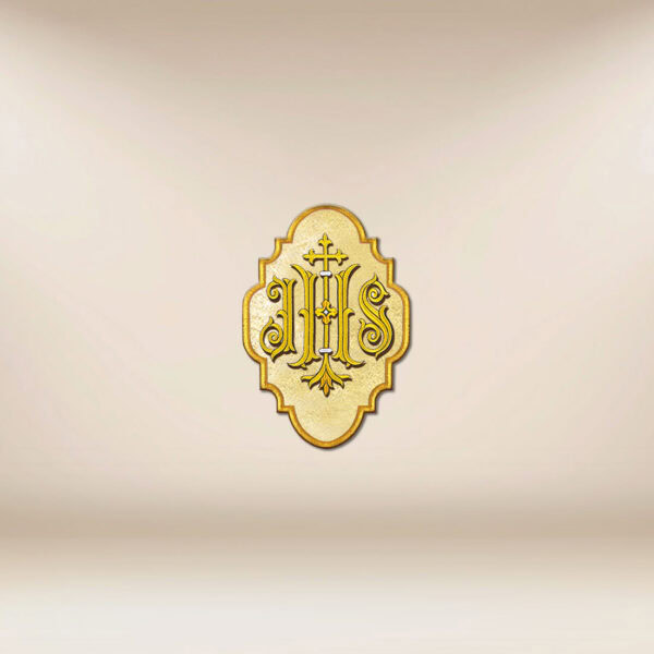Embroidered appliqué "IHS"