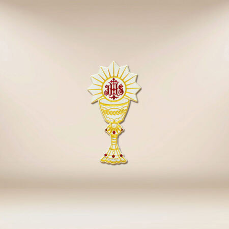 Embroidered appliqué "IHS Chalice"