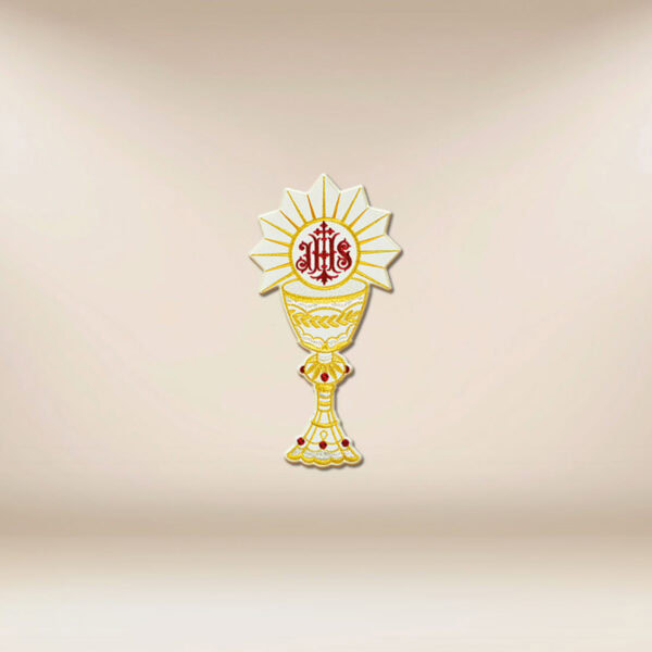 Embroidered appliqué "IHS Chalice"