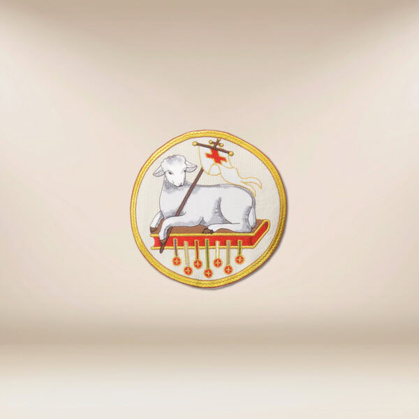 embroidered application Lamb of God