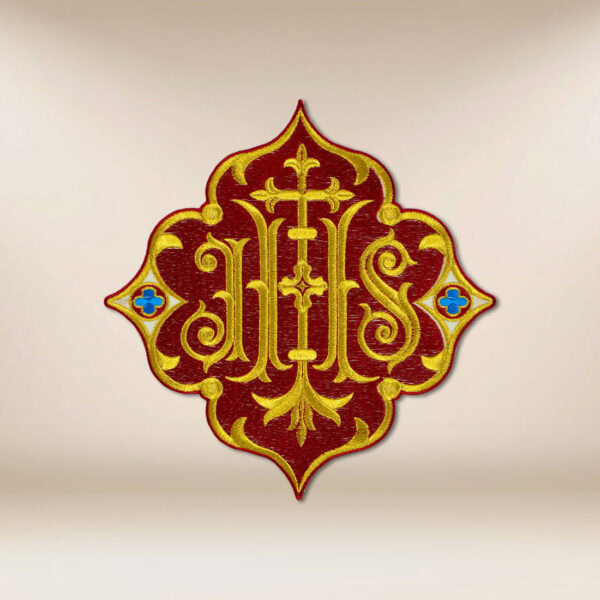 Embroidered appliqué "Ihs"