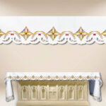 Embroidered liturgical altar cloth