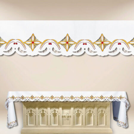 Embroidered liturgical altar cloth