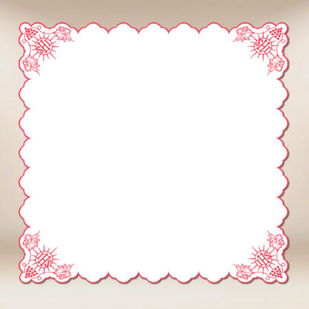 Serwetka haftowana “Cristiano” czerwona 110×110