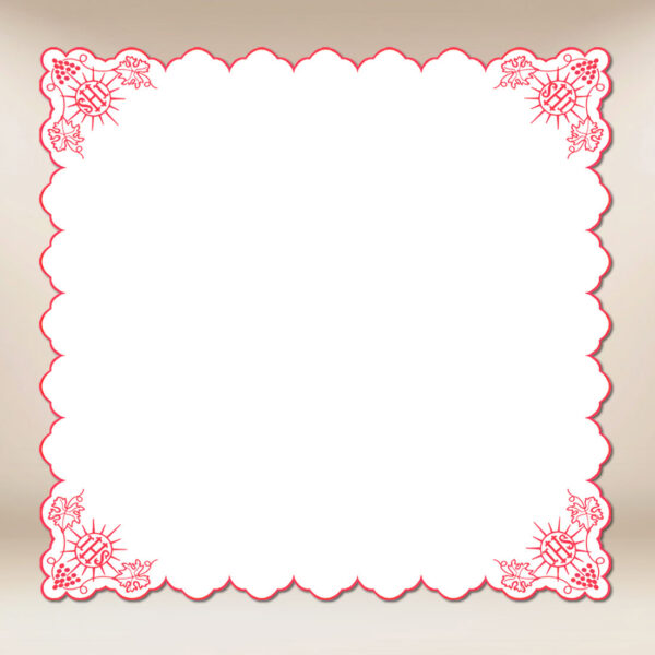 Serwetka haftowana “Cristiano” czerwona 95×95