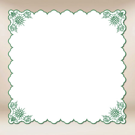 Serwetka haftowana “Cristiano” zielona 95×95