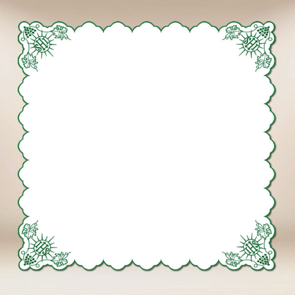 Serwetka haftowana “Cristiano” zielona 95×95