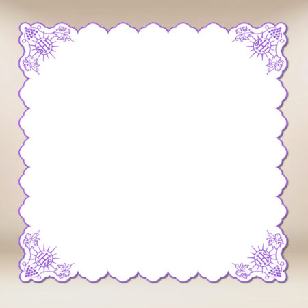 Serwetka haftowana “Cristiano” fioletowa 110×110