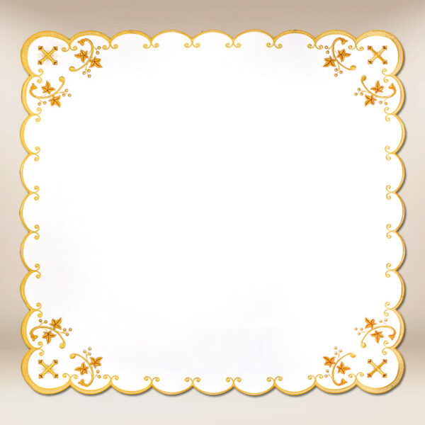 Serwetka haftowana “Złota seria – Kielich” 110×110