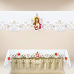 Embroidered altar cloth "Heart of Jesus" with an image (length up to 390cm)