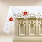 Embroidered altar cloth "Heart of Jesus" with an image (length up to 280cm)