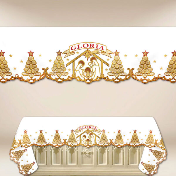 Embroidered liturgical altar cloth