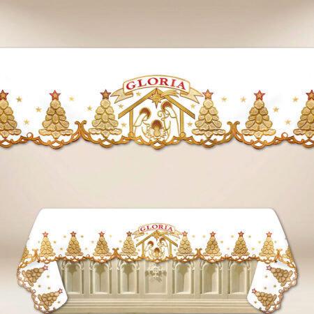 Embroidered liturgical altar cloth