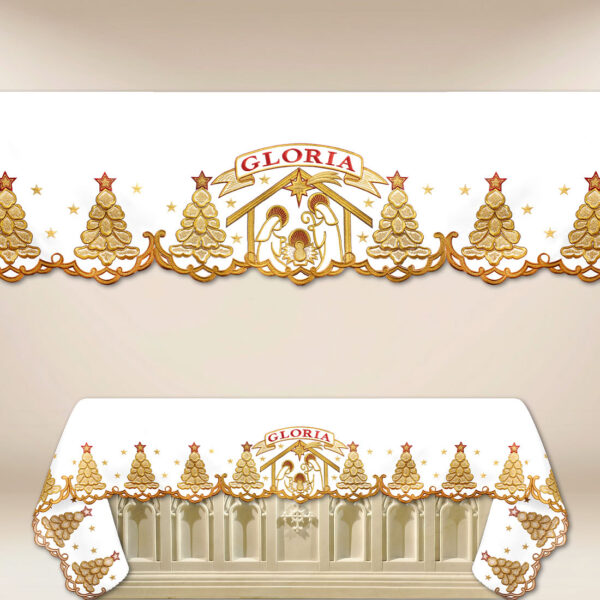 Embroidered liturgical altar cloth