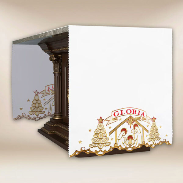 Embroidered altar cloth gloria