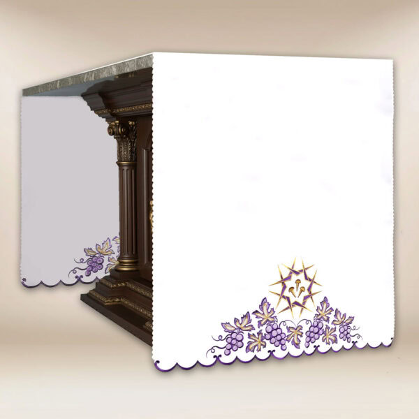 Embroidered altar cloth with crosses