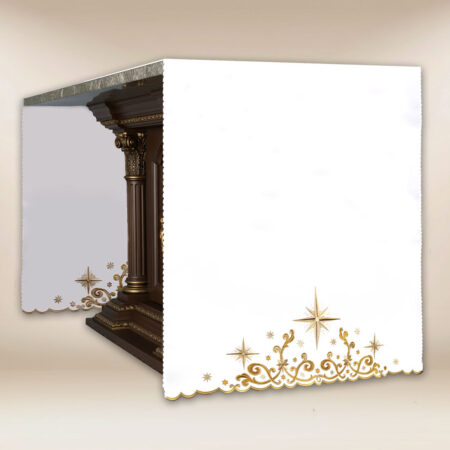 Obrus haftowany po bokach “Sacro Natale”