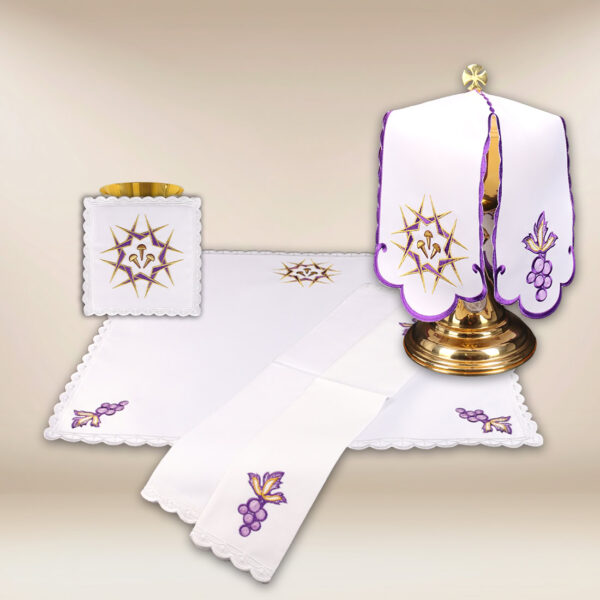 Lenten chalice linen set