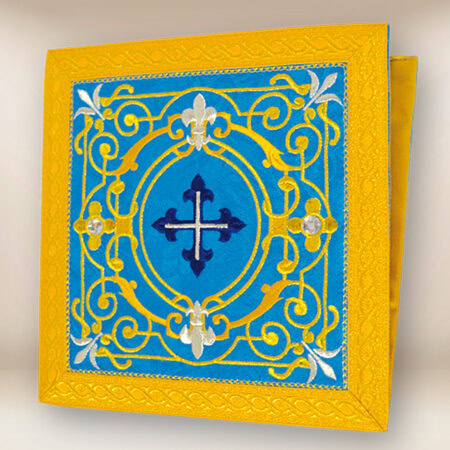 Embroidered Burse "Massimo-Blu"
