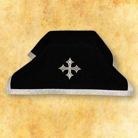 Chalice Veil Black with Silver Trim 55 x 55 cm