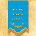 Mini Banner with the Image of Our Lady of the Rosary